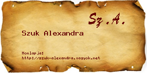 Szuk Alexandra névjegykártya